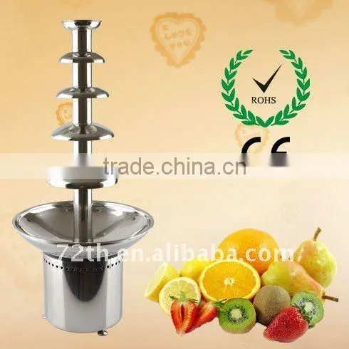 5 tiers 86cm stainless steel chocolate fountain buffet ware