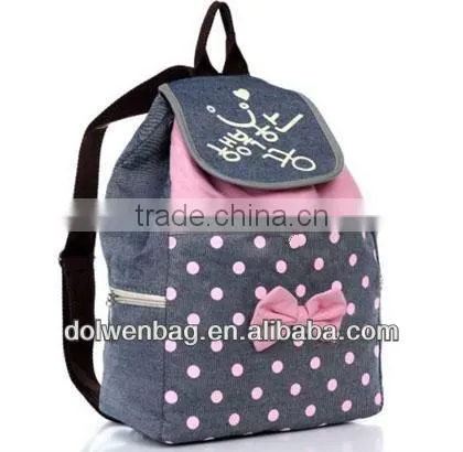 2013 newest lovely backpack for teen-ager girls with canvas