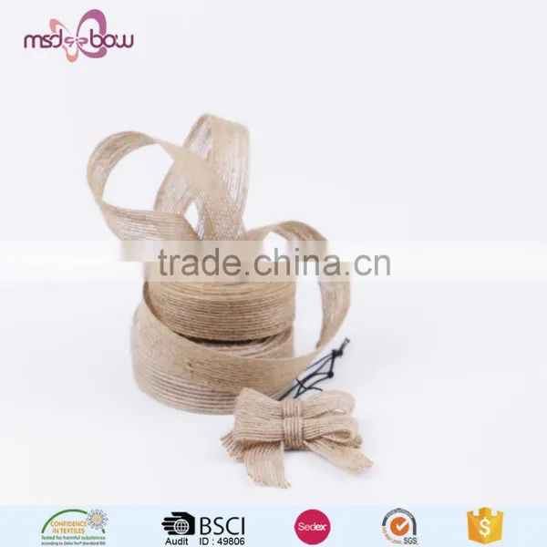New Design Jute Burlap Ribbon Bows for Christmas Decorative photo-3