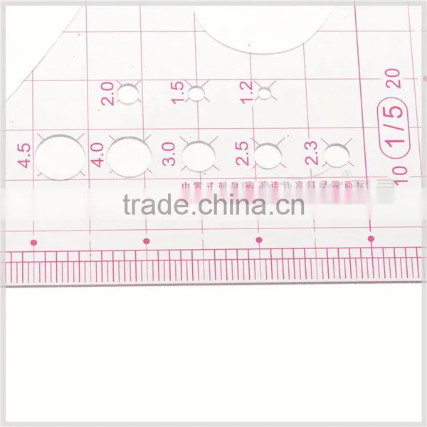 Kearing Flexible Plastic 1/5 Triangle Scale Rulers 50*70 cm for Measure With Sandwich Line for Engineering Measuring#8515 photo-3