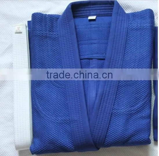 Martial Arts Judo Uniforms 100% Cotton Blue Judo gi Fabric Sale photo-2