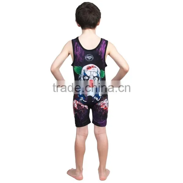 Hot Sale Cheap and Cool Custom Sublimated Wrestling Singlets photo-4