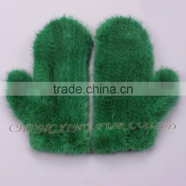 CX-A-60H Wholesale New Fashion Mittens Real Mink Fur Woman Fur Gloves photo-5