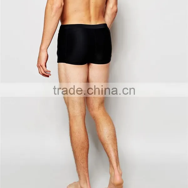 Wholesale Mens Super Short Hipster Swim Shorts In Black photo-3