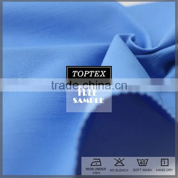 Cotton Spandex Solid Dyed Slub Twill Fabric photo-2
