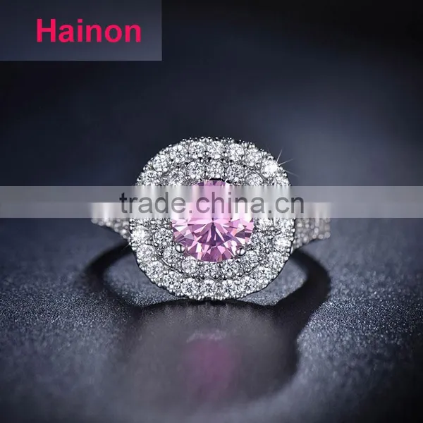 China New Arrival Brass/sterling Silver Beautiful cz Diamond Jewelry Engagement Ring photo-5