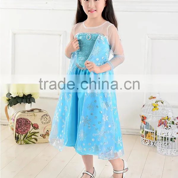 New Arrival Baby Girls Princess Wedding Dress Kids Costume Dress Children Snow Glitter Sequin Party Dress photo-2