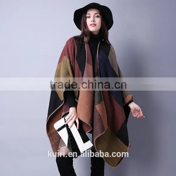 2017 New Style High Quality Classic Big Plaid Cashmere Scarf Women Grid Silk Scarf Lady Soft Shawl photo-5