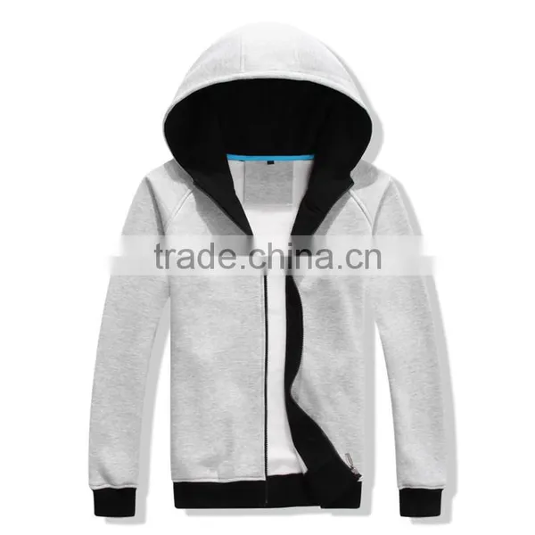 OEM Cheap Custom Heavy Thick Mens Cotton Polyester Fleece Zip Up Sweatshirt and Hoodies photo-3