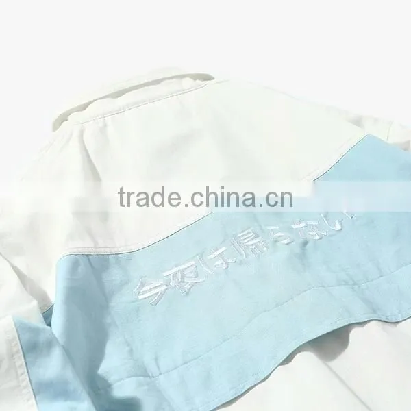 Personalized Fashion Two Pocket Plain Cotton Men Zipper up Two Tone Hoodies With Hood photo-4