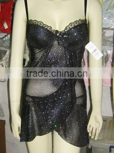 Super Sexy Transparent Open Crotch Camisole & Lingerie