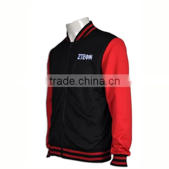 BSCI High Quality Leaver Baseball Jacket Satin Custom Leather Sleeve photo-2