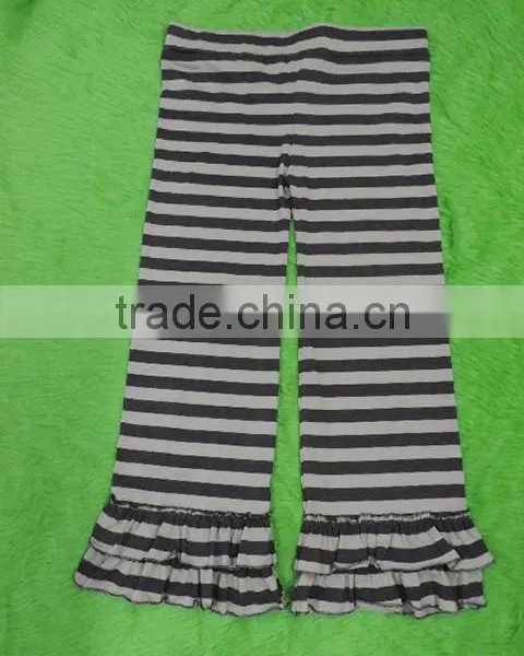 Womans Yoga Pants Stripe Ruffle Pants Loose Cotton Trousers photo-2