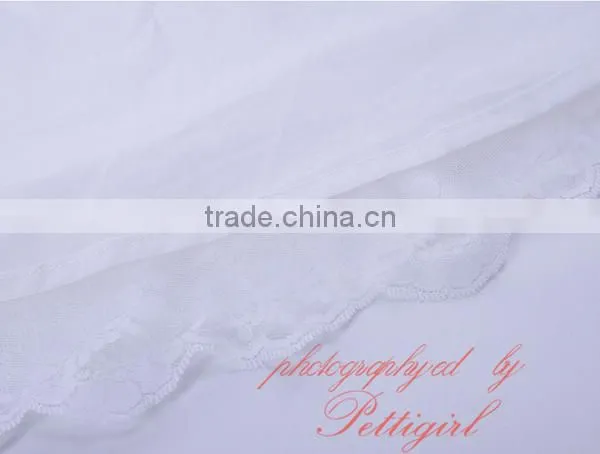 Girls White Summer Dress Flower Girl Skirts photo-6