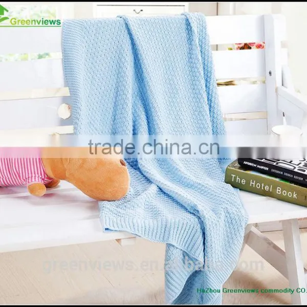 Handmade Knitted Cotton Baby Blanket Promotion Blanket Experience Hand Knitted/crochet Knit Baby Blanket GVCX006