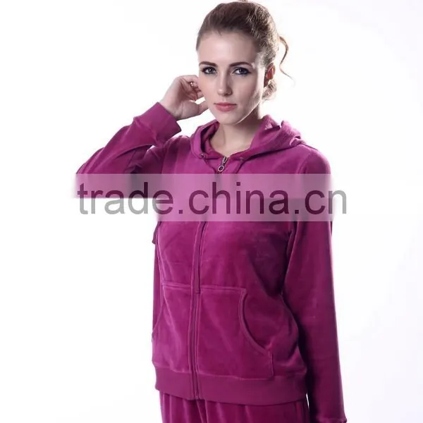 Women's Track Suit 2015 Jogging Track Suit Velour Set photo-4