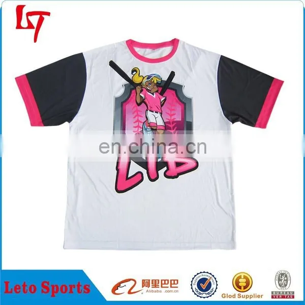 Custom Fashion Round-neck Lacrosse T-shirts Lacrosse Training Jersey for Women photo-2