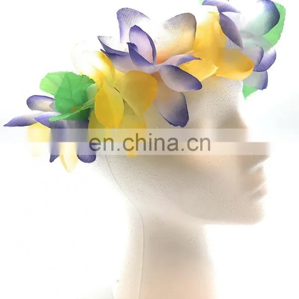 Mahalo Floral Leis Headband 12 PC Set Silk Headband Lei Headband Kauai Headband photo-6