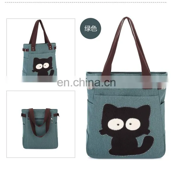 JL Bag17027 2017 Woman Bag Canvas Leisure Cat Bag Modern Lady Bag photo-4
