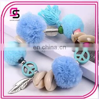 2017 Hotselling Pompom Bracelets, Charm Bracelet With Pendant