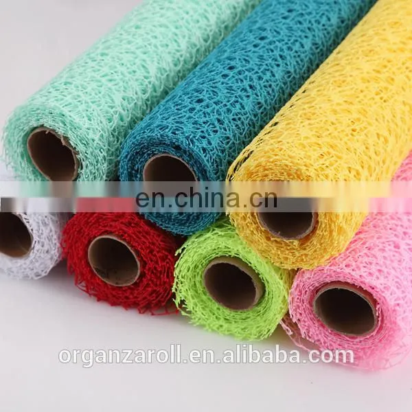 Decorative Fibre Net Roll for Wrapping Flowers and Decorations photo-3
