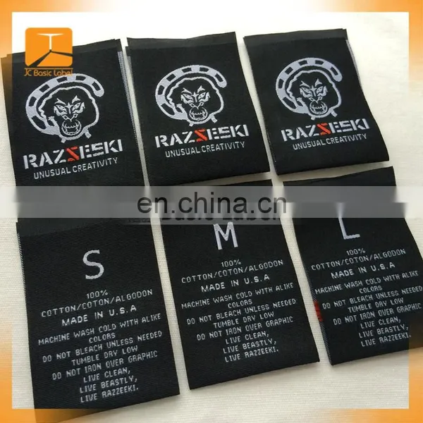 High Density! Custom Hem Woven Label,size Label for Clothing,woven Label Neck Tag photo-2