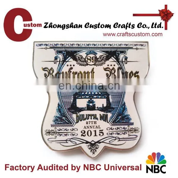 Custom Printed Logo Enamel Metal Hat Badge photo-6