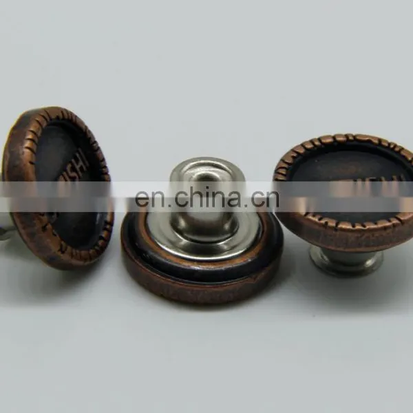 Wholesale Shiny Silver Mushroom Round Metal Jeans Buttons for Jeans photo-6