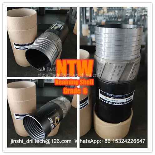 NTW reaming shell, impregnated diamond core drill bits & reamers, exploration drilling, rock coring, geotechnical drilling reaming shells