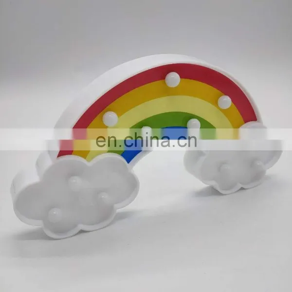 LED Rainbow Colorful Night Light Batteries Powered Decorative Light For Baby Bedside Lamp photo-3