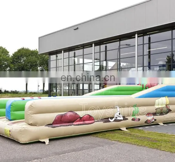 Western Theme Inflatable Bungee Run Wipeout Sport Game For Sale photo-2