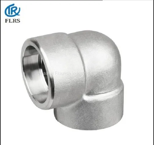 Carbon Steel A105 90 Degree Elbow SW NPT BSPT Forged Steel Pipe Fitting photo-2
