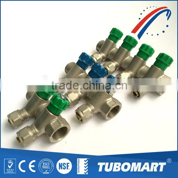 Professional Design Water Separator 45 Degree Brass Manifold for Floor System Parts photo-3