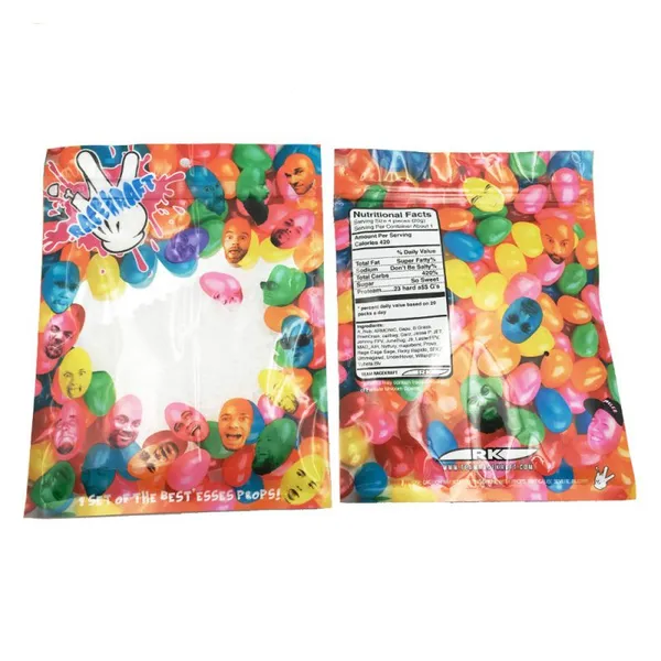 Food Grade Aluminium Foil Stand Up Pouch With Window Gummy Bear Food Plastic Gift Bag For Christmas Candy Bag photo-3