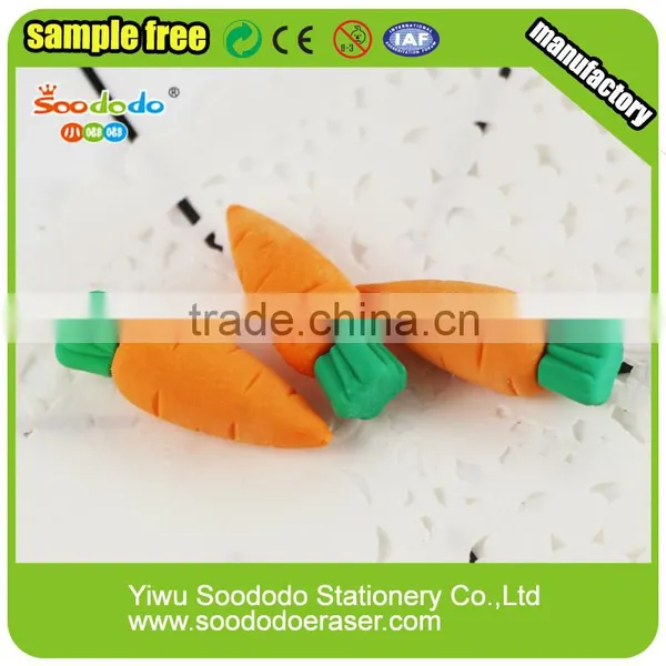 Wholesale Cheap Novelty 3D Shaped Rubber Carrot Eraser photo-4