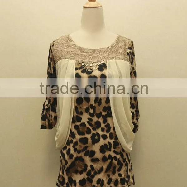 Leopard Print Chiffon Fashion Blouse photo-6