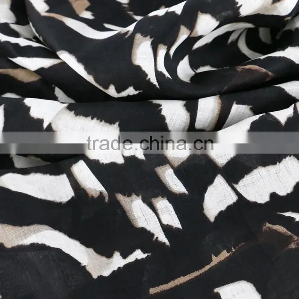 21*21 Printed Linen Fabric,women's Fashion Dress Fabric,100% Linen Fabric photo-3