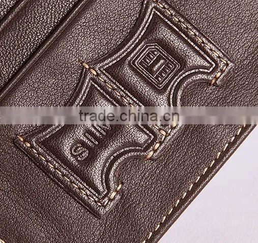 High Quality Brown Color Genuine Real Ostrich Leather SIM Card Slot Small Wallet for Men photo-6