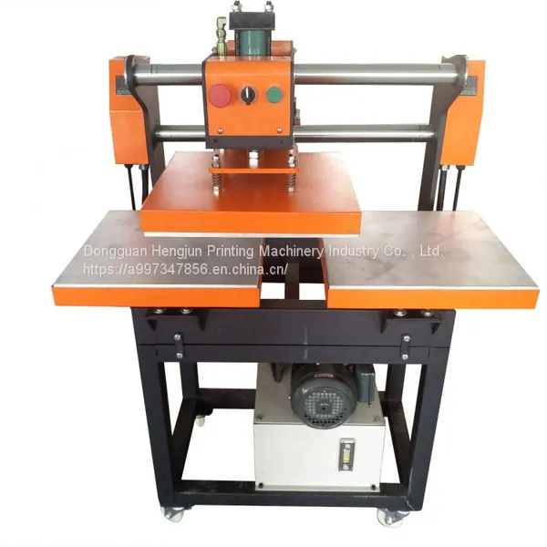 Embroidery Press Glue Machine Under Heating up Sliding Hydraulic Under Heating Stripping Machine Double Station Hot Glue Machine photo-5