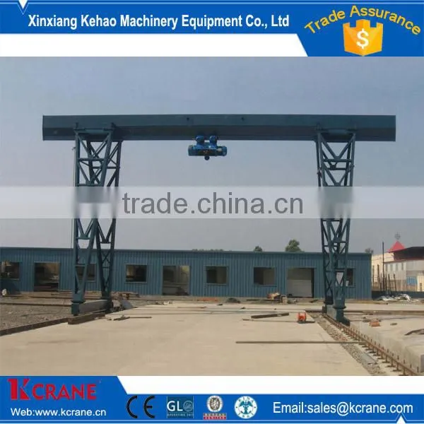 Rail Mounted Electric Wire Rope Hoist Single Girder Gantry Crane photo-3