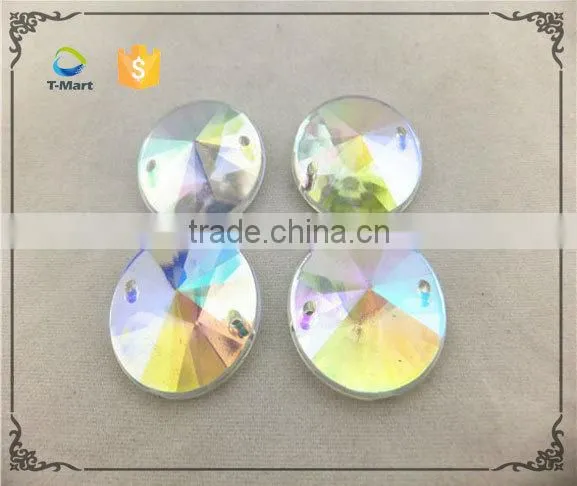 Crystal Sew on Acrylic Stone With Two Holes photo-2
