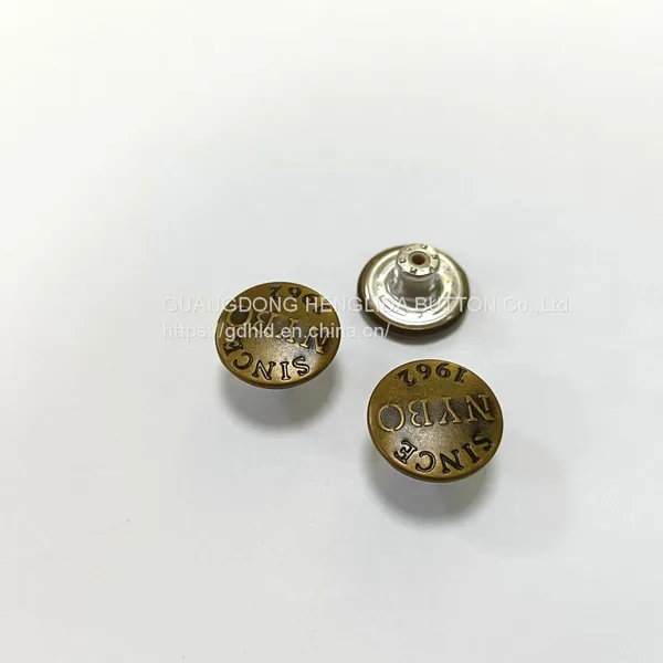 2023 Customized Wholesale Plating Brass Cowboy Button Jeans Buttons for Jeans Clothing photo-2