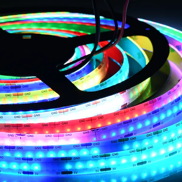High Density DC5V 1008leds/m Addressable Rgb SK6805 Colorful Fcob Led Strip Digital Rgb Full Color COB Led Light Strip photo-3