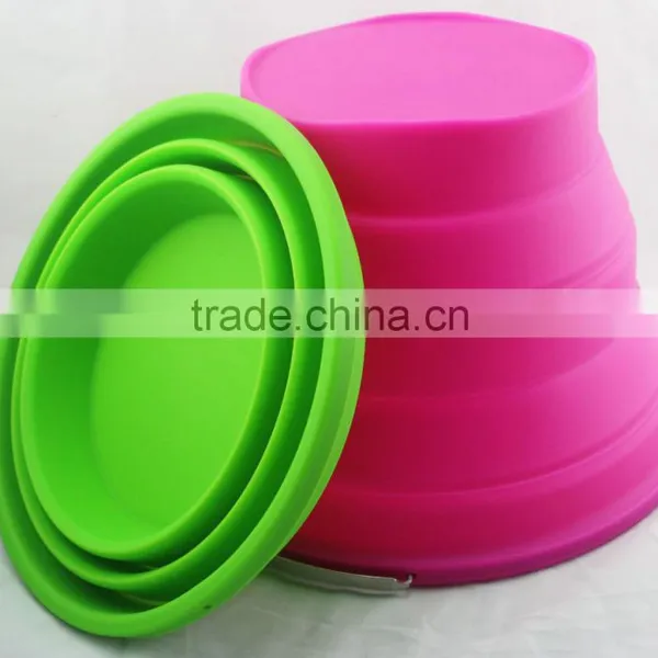Hot Selling Silicone Rubber Collapsible Folding Ice Bucket Pail photo-5