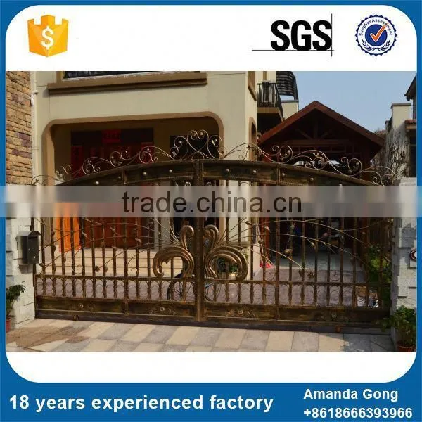 Hight Quality Inswing Powder-Coated Wrought Iron Gate Price photo-4