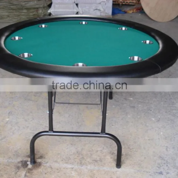 52 Inch Round Poker Table With Iron Legs and Steel Cup Holders photo-5
