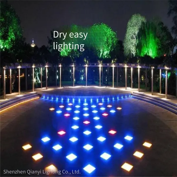 Qianyi Stainless Steel Led Warm-color Glowing In-ground Floor Tile Light Strips for Landscape Engineering, Outdoor Decorative Lights Manufacturer photo-2
