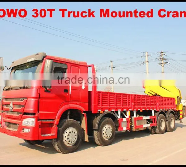 2015 Hot Sale Low Price Howo 8*4 30Ton Truck Mounted Crane for Sale Made in China photo-2