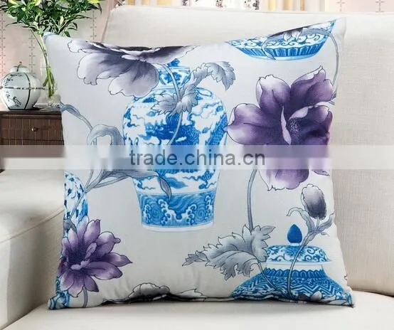Vase and Flower Design Cushion for Car , Seat ,home Decoration