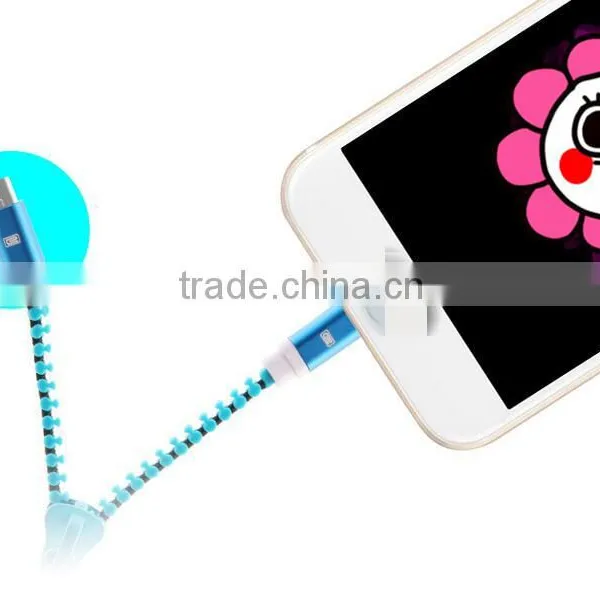 2 in 1 Zipper Usb Cable for Mobile Phone Fast Charging & Sync Data Cable photo-4